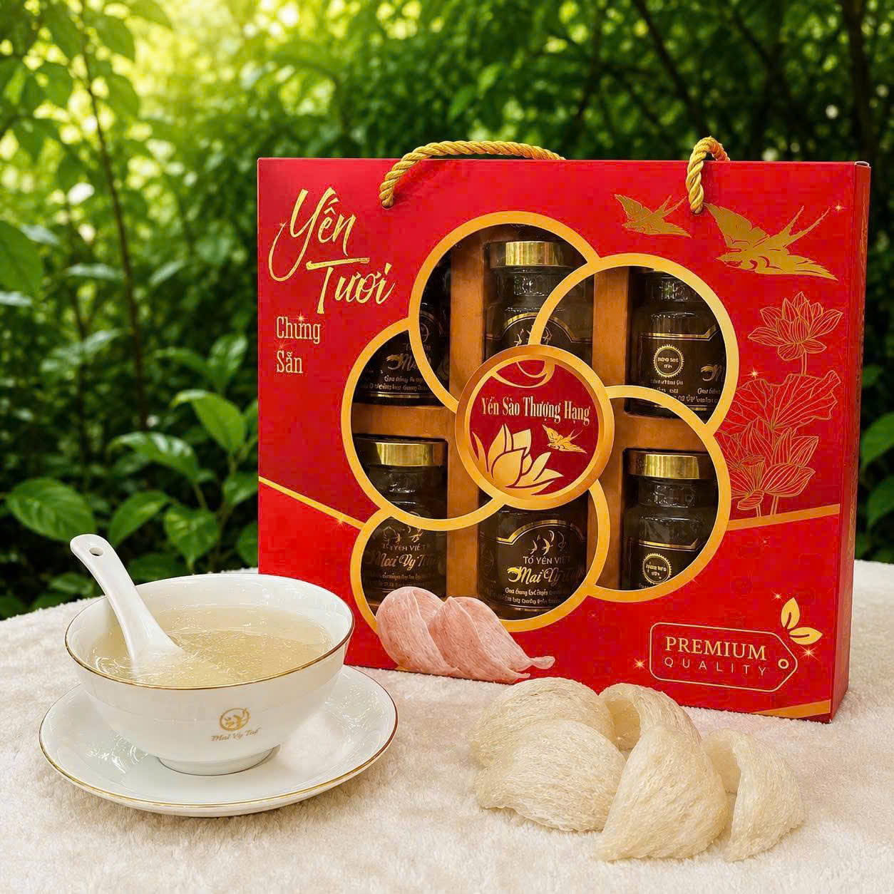 Hộp yến tươi chưng sẵn Mai Vy Tuệ 6 hũ