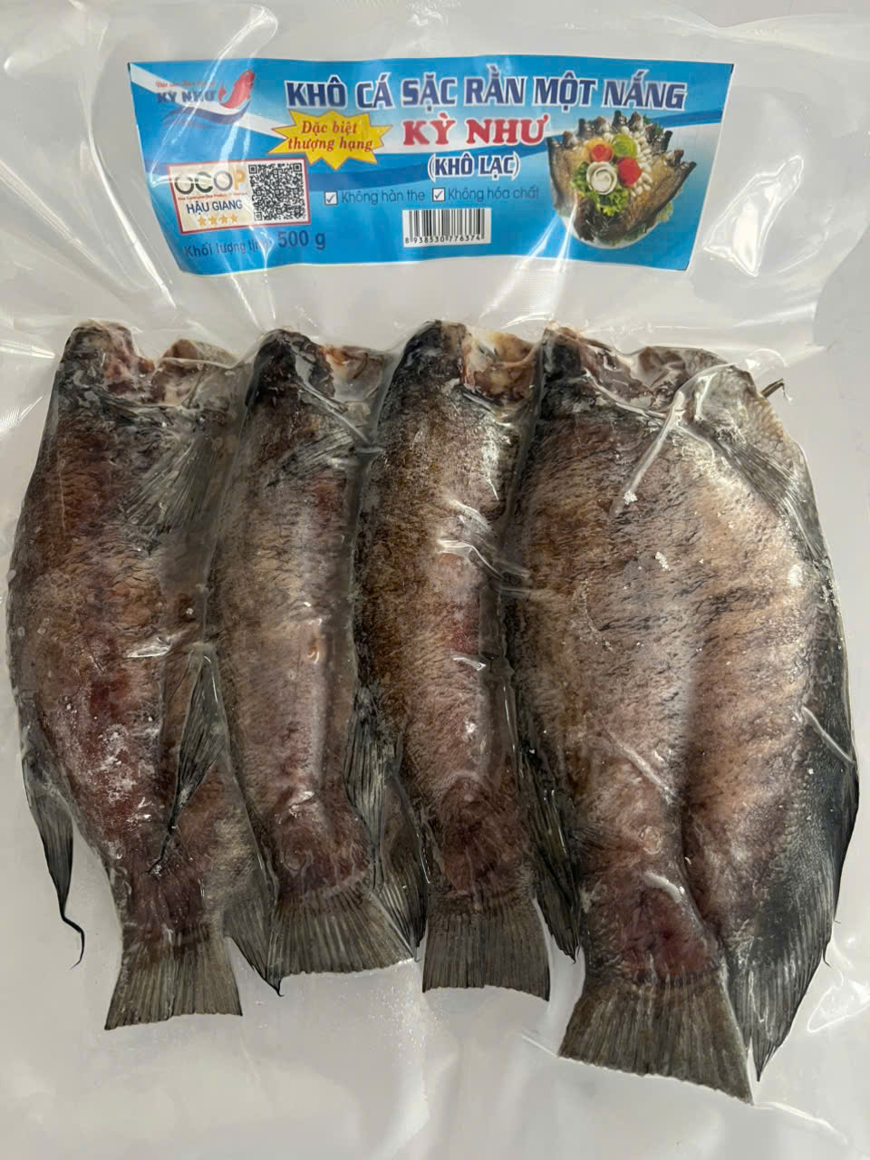 Khô cá sặc rằn một nắng Kỳ Như Loại 6 con/kg 500g