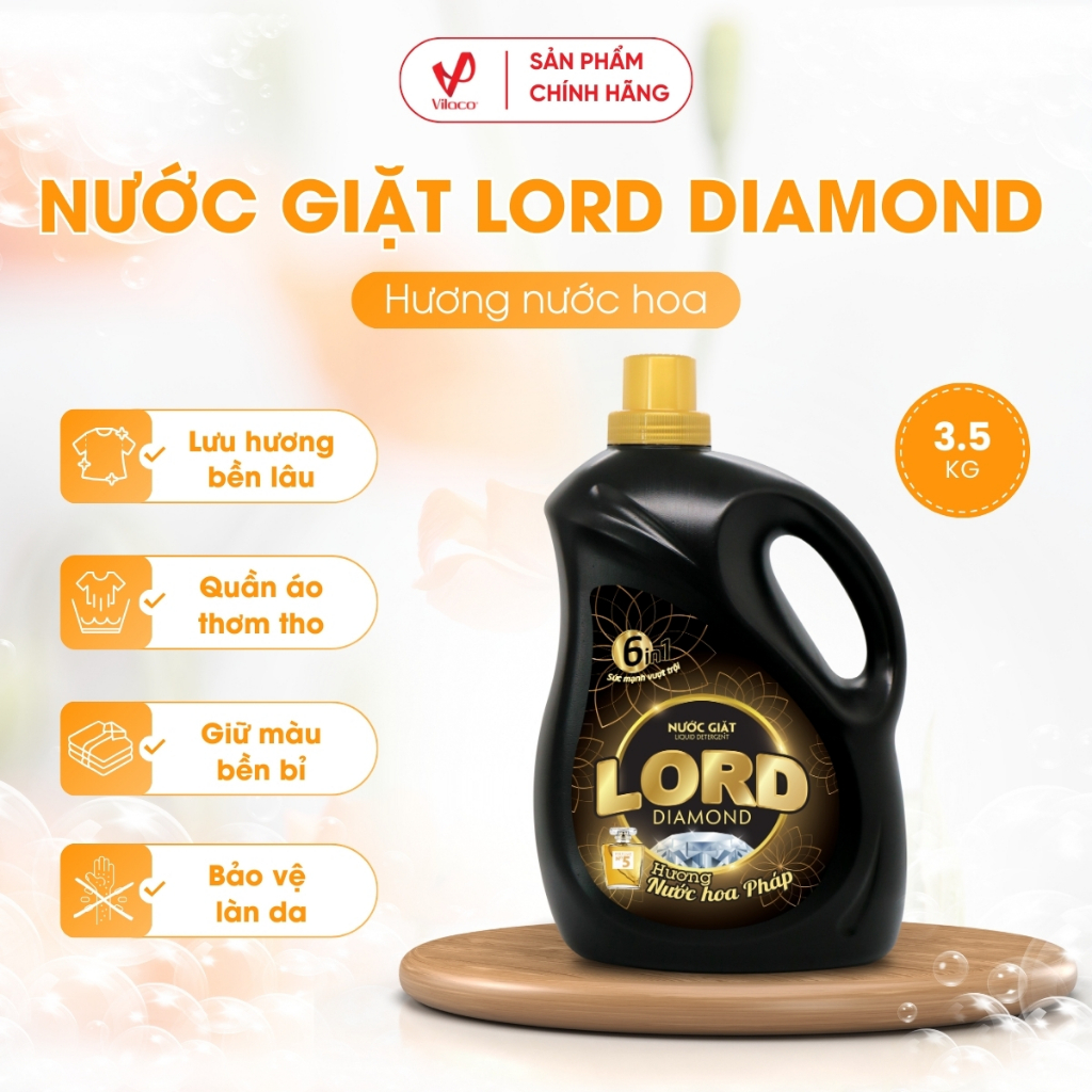 Nước giặt chai Lord Diamond 3.5kg