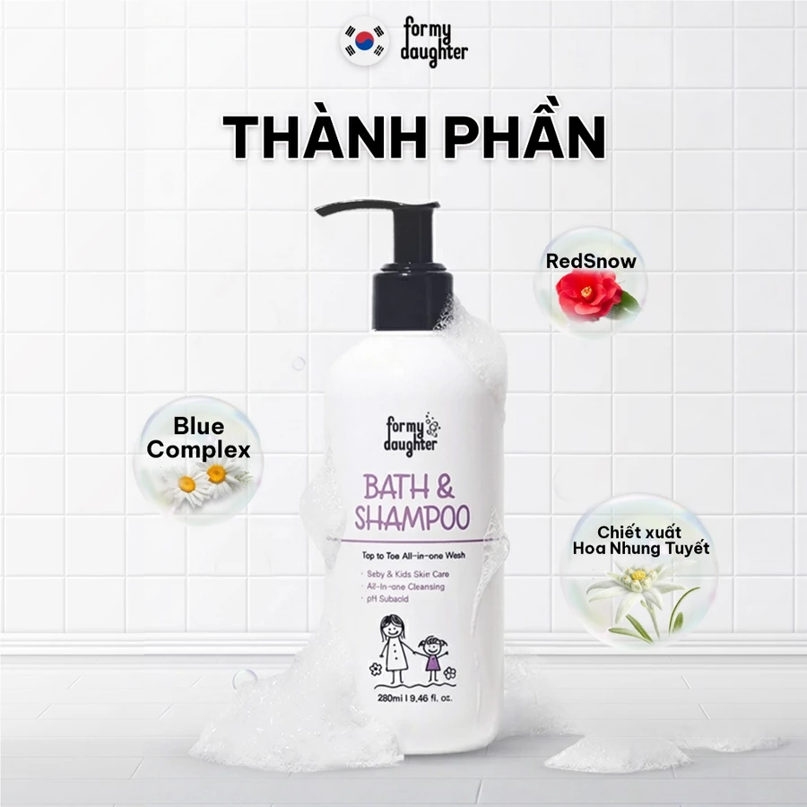 Sữa tắm gội For my daughter Bath and Shampoo 280ml