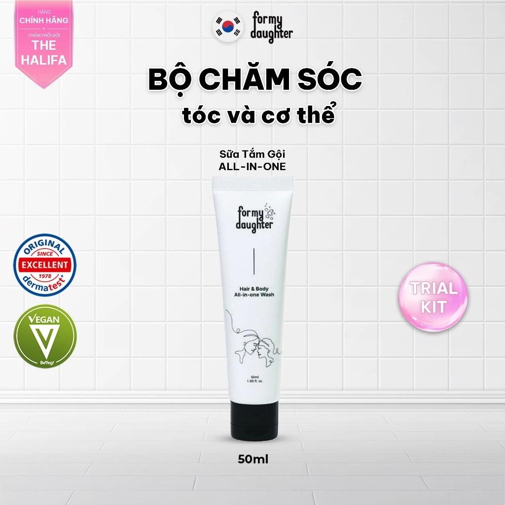 Sứa tắm và gội toàn thân For my daughter All-in-one wash 50ml