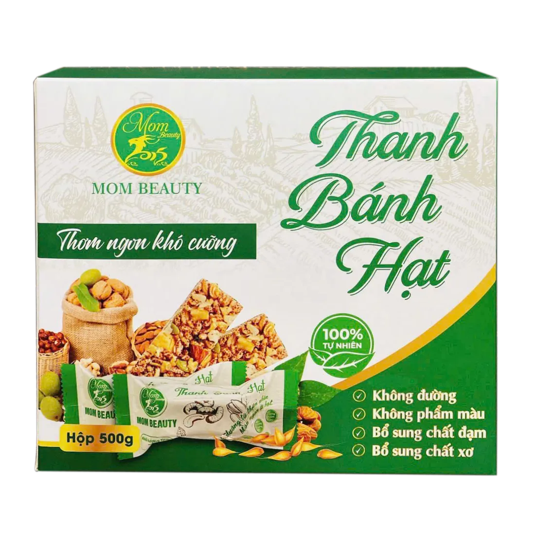 Thanh bánh hạt chà bông Mombeauty 500g