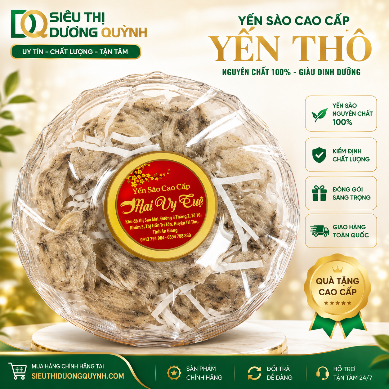 Yến thô Mai Vy Tuệ 100g