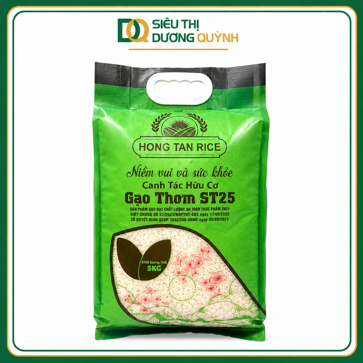 Gạo thơm ST25 Hồng Tân canh tác hữu cơ 5kg