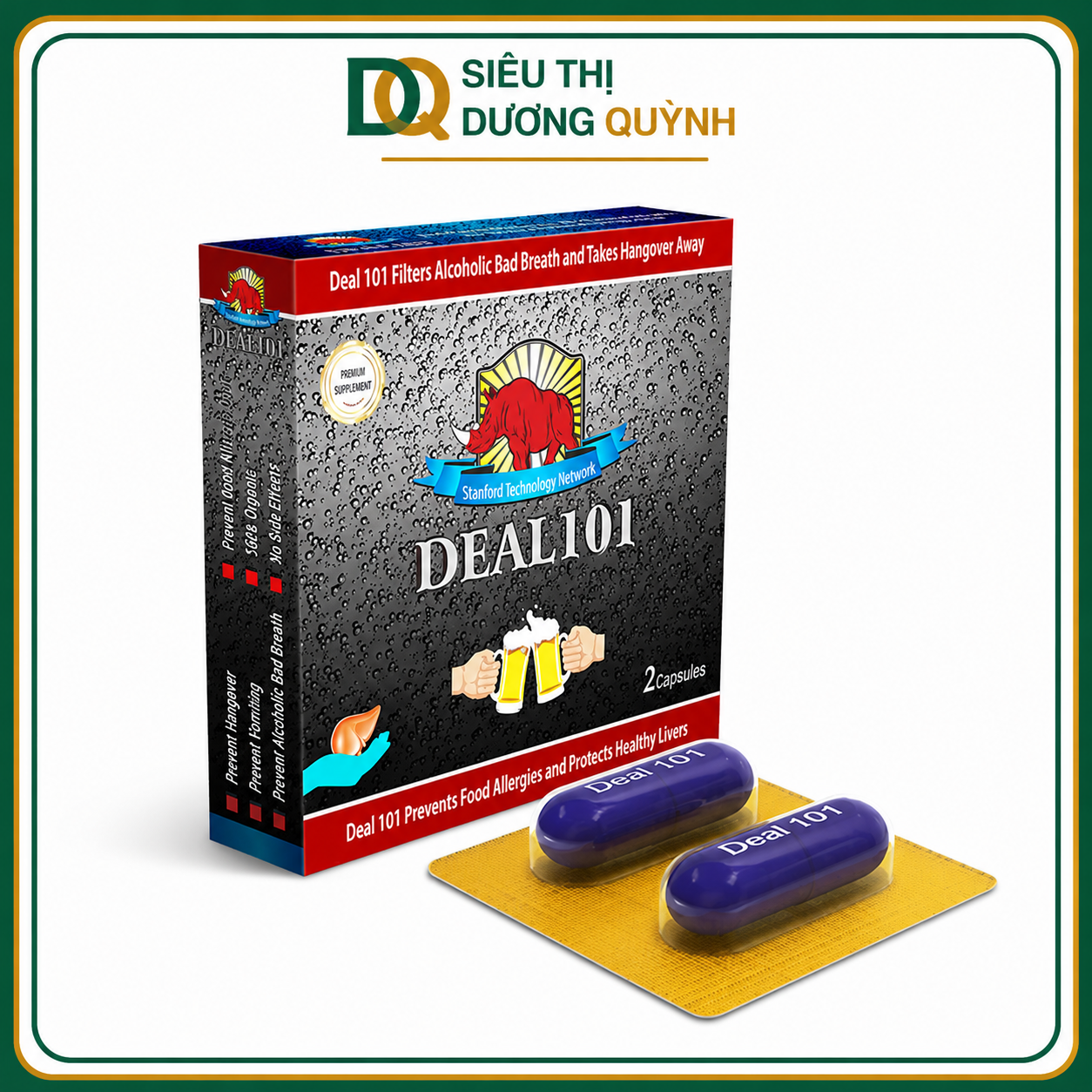 Viên uống hỗ trợ sau khi dùng rượu bia DEAL 101, lọ 15 viên