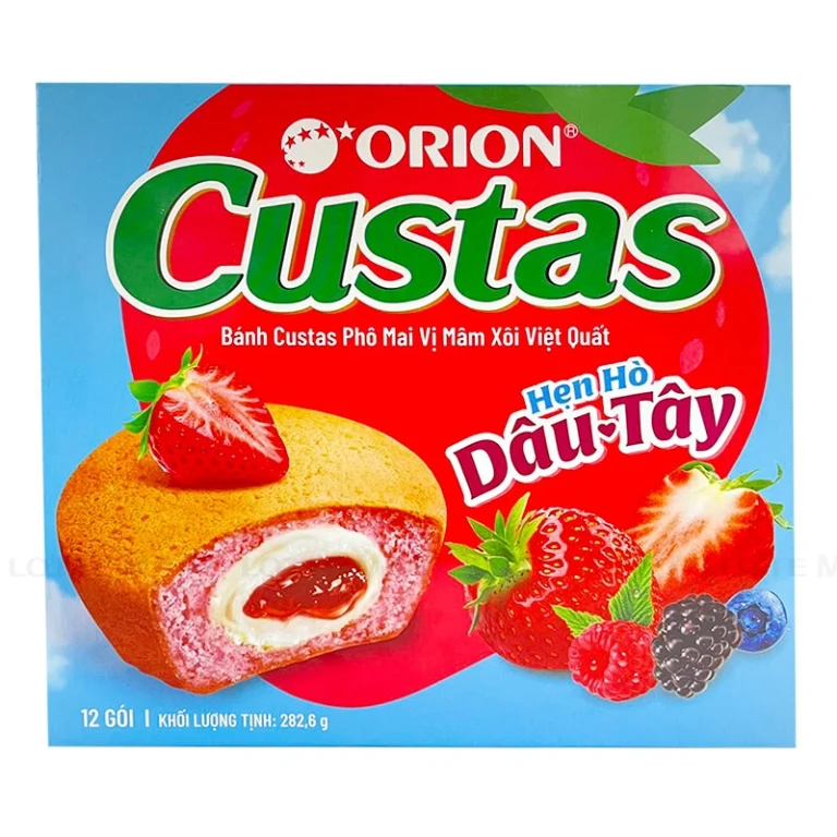 Bánh Custas dâu 12 gói tại Siêu Thị Dương Quỳnh