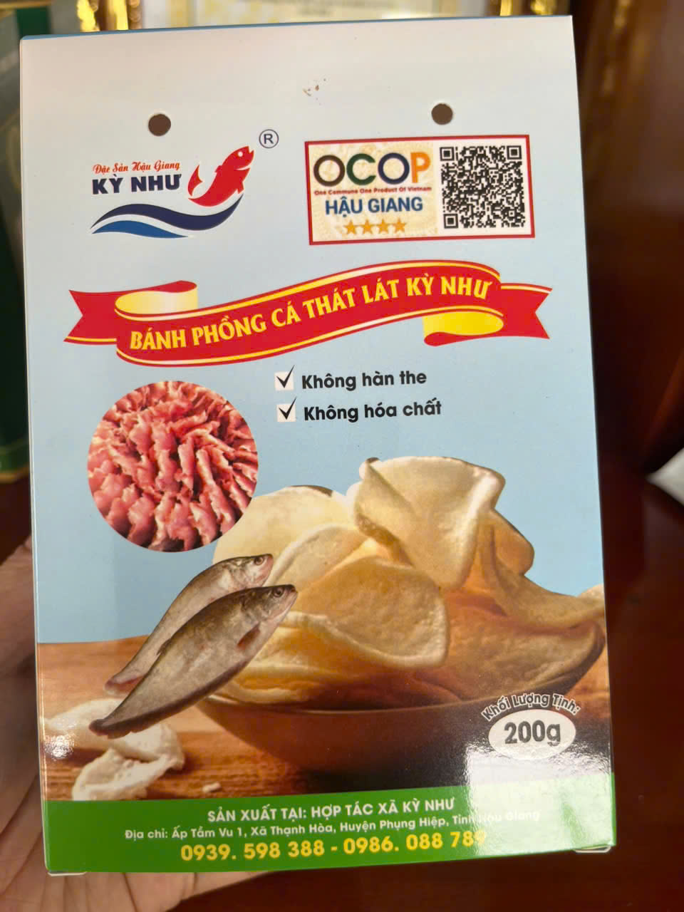 Bánh phồng cá thát lát Kỳ Như OCOP Hậu Giang 200g 1