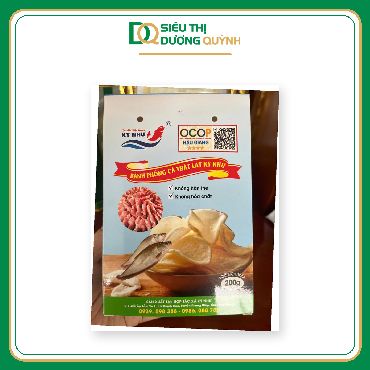 Bánh phồng cá thát lát Kỳ Như OCOP Hậu Giang 200g