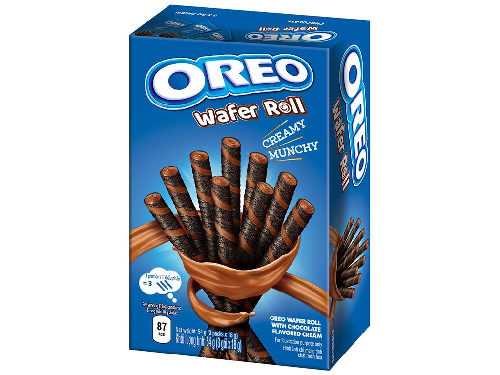 Bánh quế Oreo vị socola Wafer Roll 54g 1