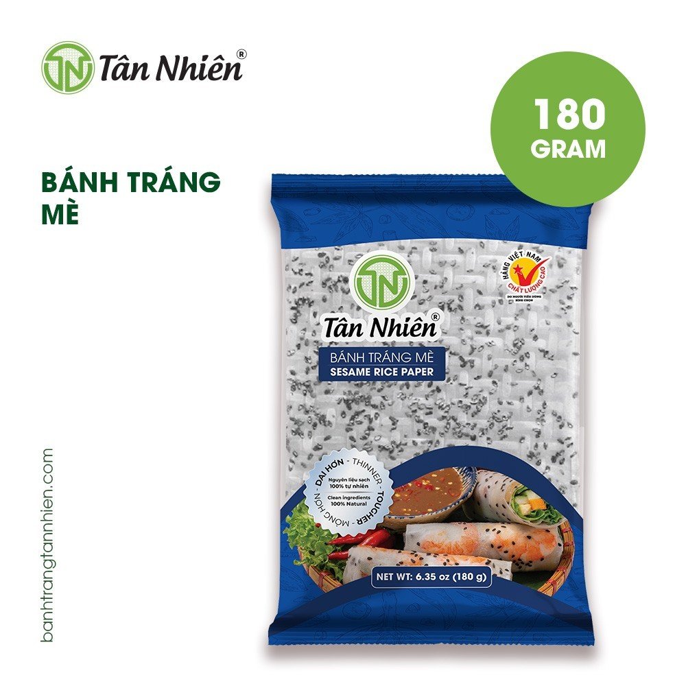 Bánh tráng mè đen Tân Nhiên 180g 1