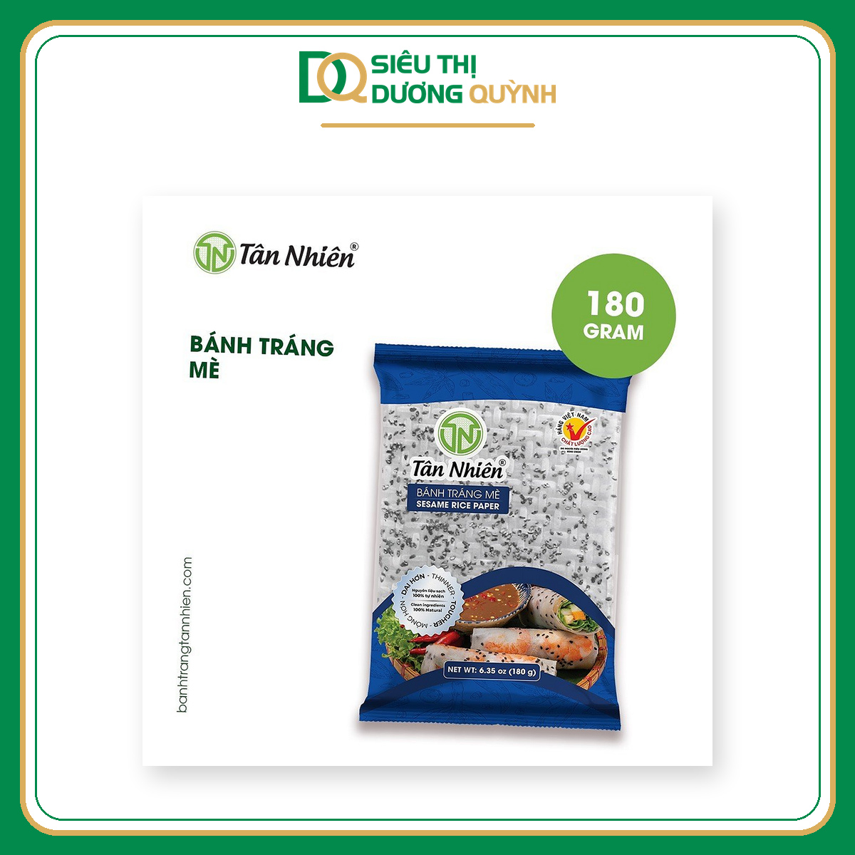 Bánh tráng mè đen Tân Nhiên 180g