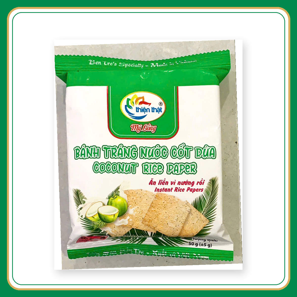 Bánh tráng nước cốt dừa Thiện thật 190gr