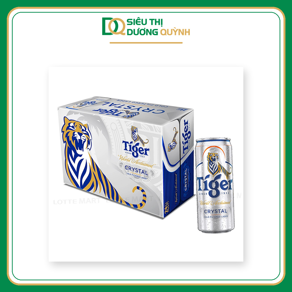 Thùng 24 lon bia Tiger Bạc 250ml