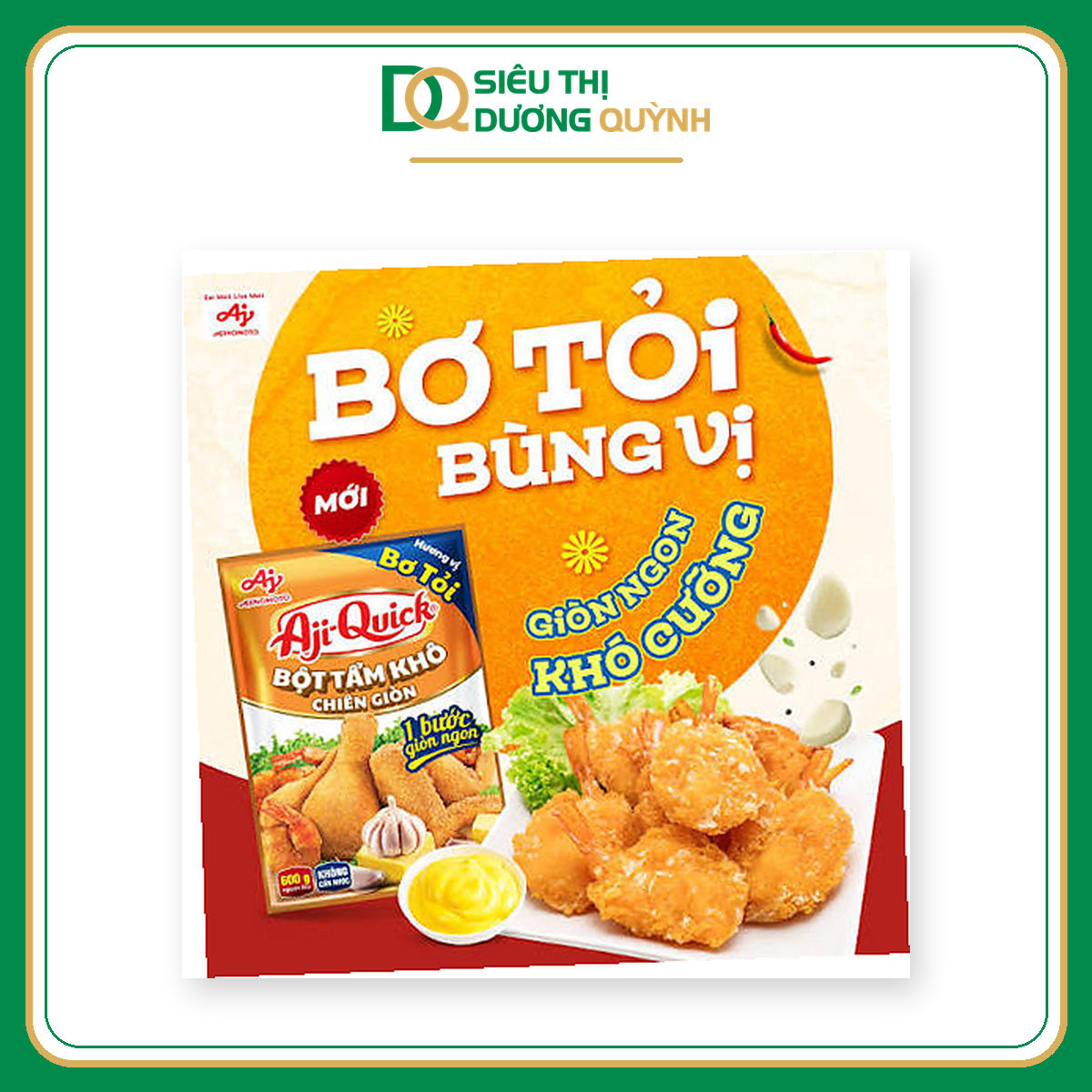 Bột tẩm khô chiên giòn bơ tỏi Ajinomoto 42g
