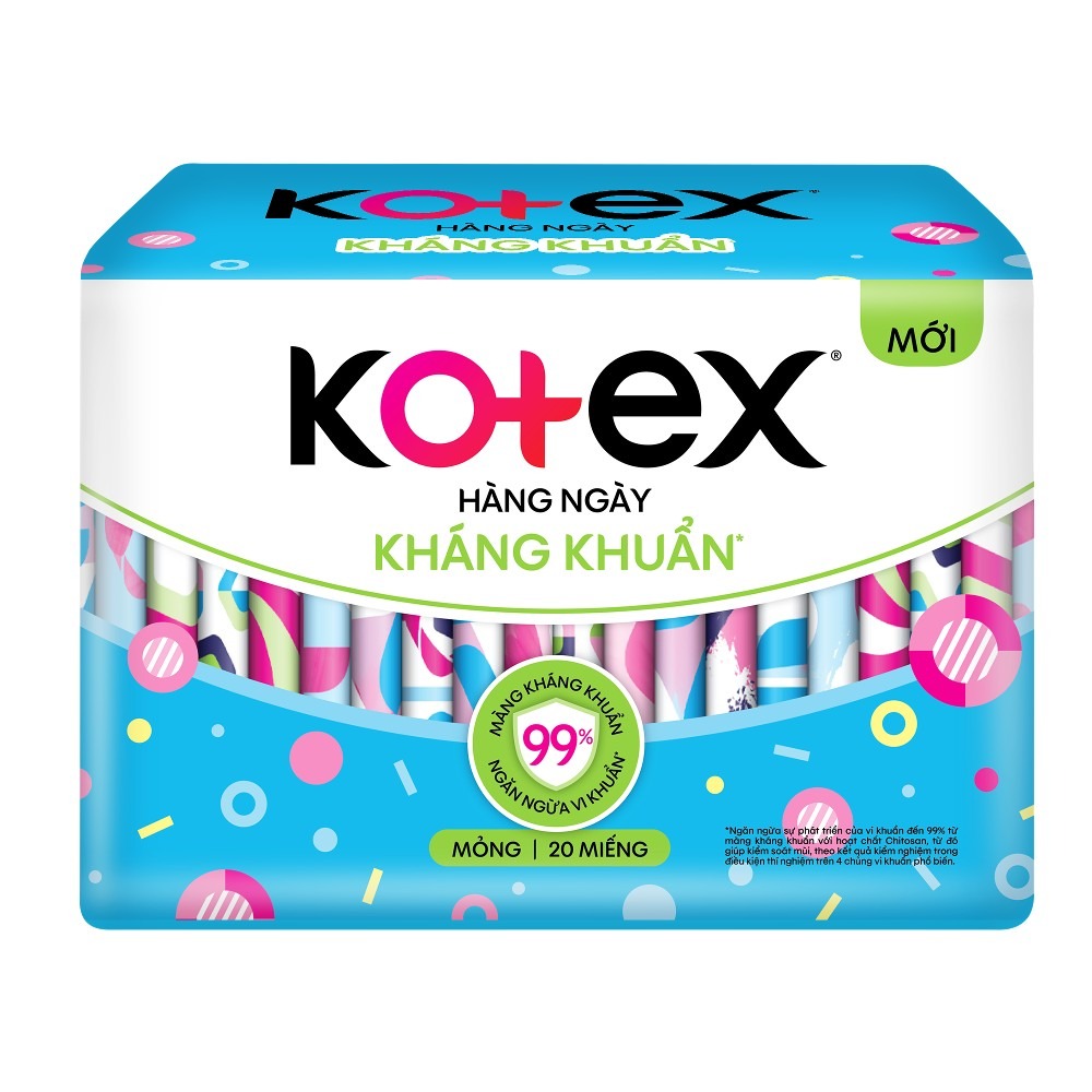 Băng vệ sinh hằng ngày Kotex kháng khuẩn tự nhiên 24 miếng 1