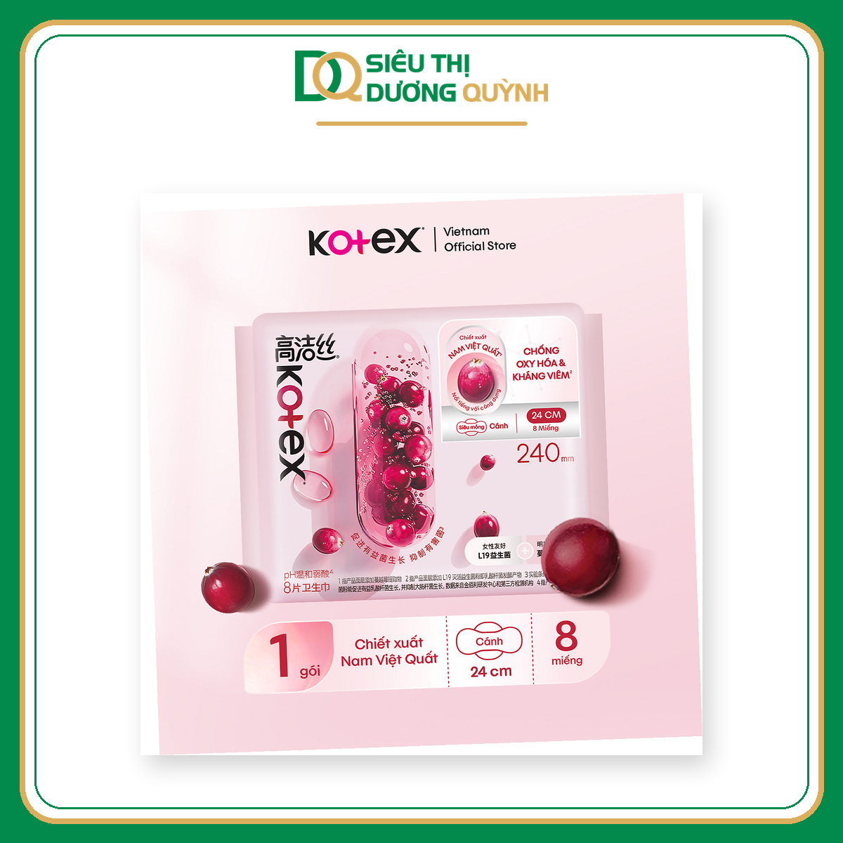 BVS Kotex Nam Việt Quất