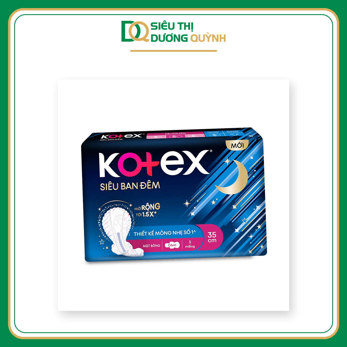 Băng vệ sinh Kotex siêu ban đêm 35cm 4 miếng