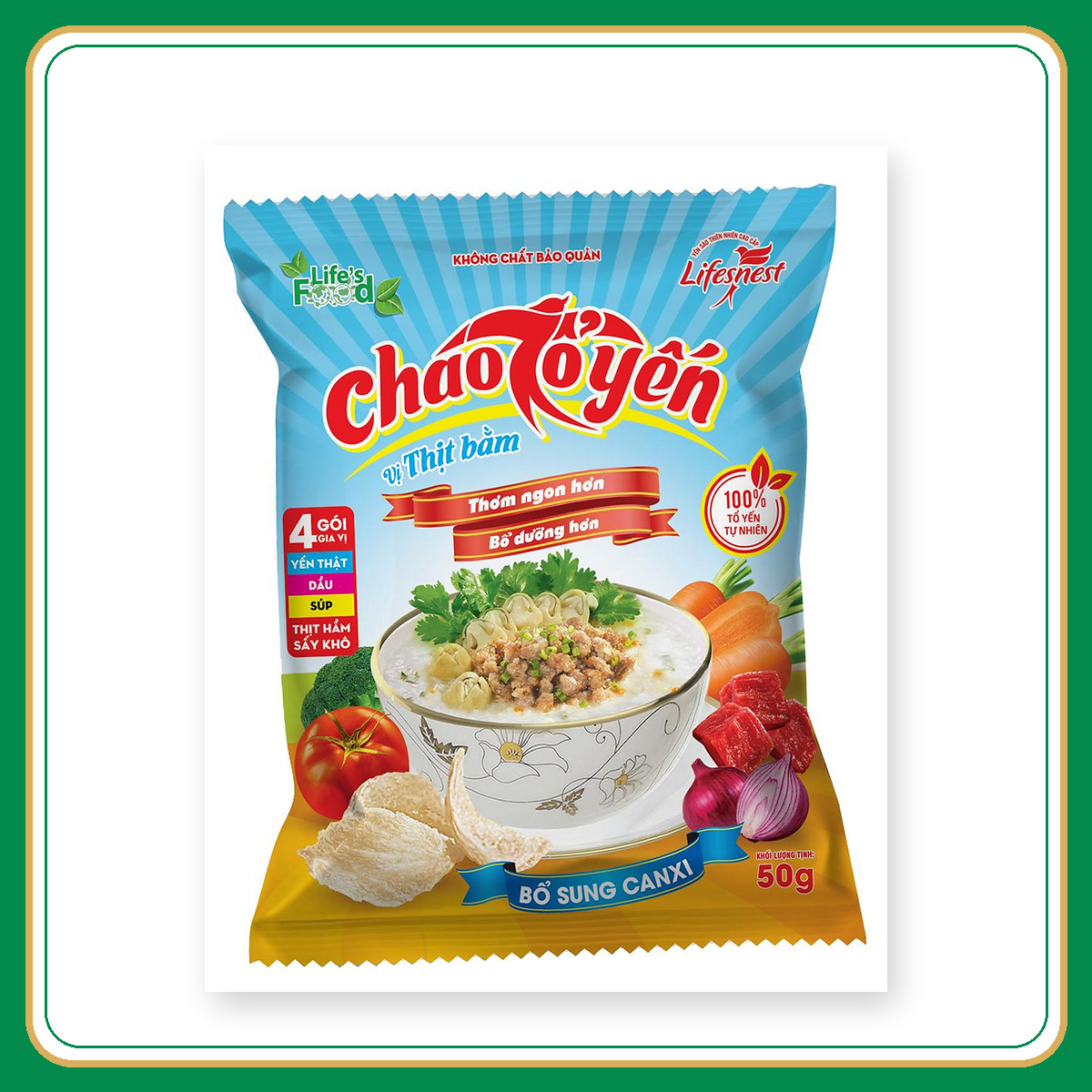Cháo tổ yến thịt bằm 50g