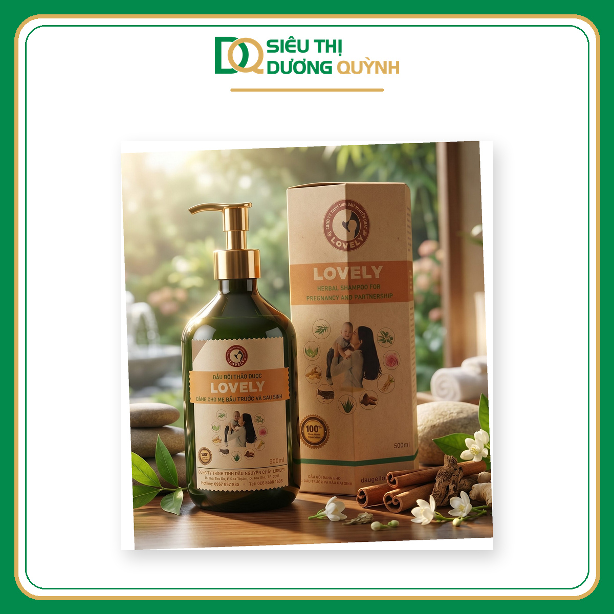 Dầu gội thảo dược cho mẹ bầu Lovely 500ml