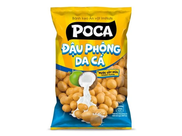 Đậu phộng da cá nước cốt dừa Poca gói 28g 1