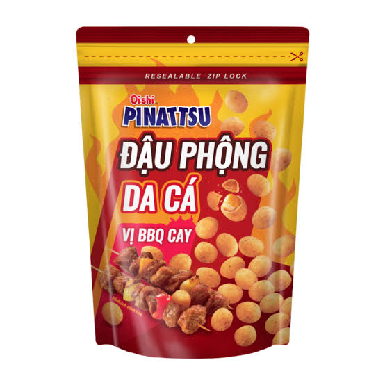 Đậu phộng da cá Oishi Pinattsu vị BBQ cay 1
