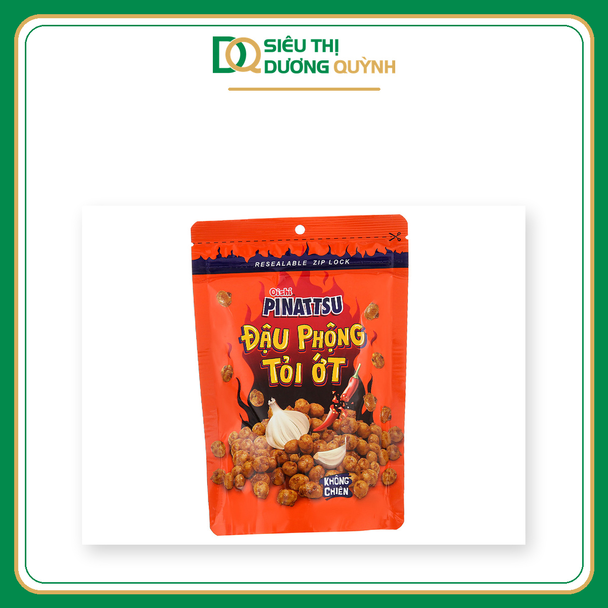 Snack đậu phộng Oishi Pinattsu vị tỏi ớt