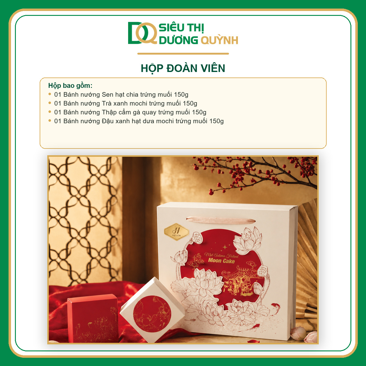 Hộp Trung Thu Đoàn Viên 4 bánh 150g