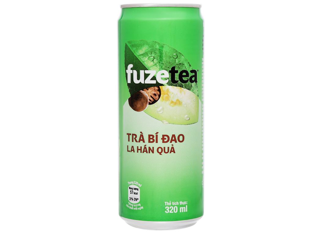 Fuze Tea trà bí đao la hán quả lon 320ml 1