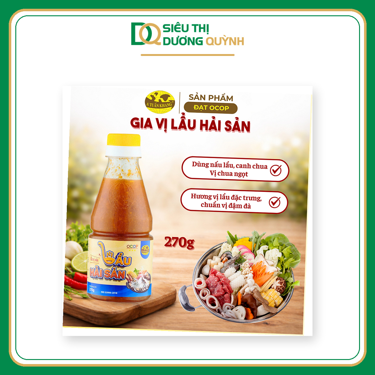 Gia vị lẩu hải sản A Tuấn Khang 270g