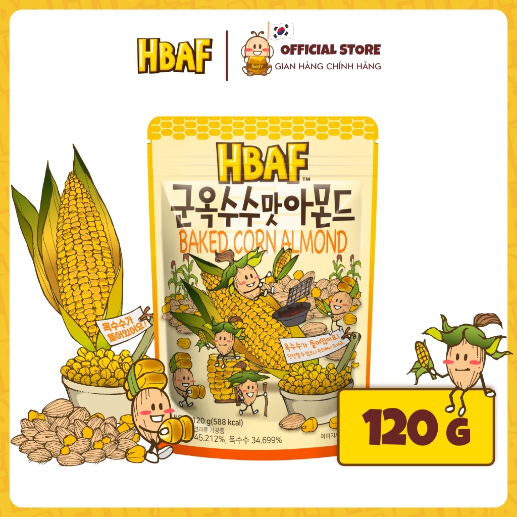 Hạnh nhân bắp nướng HBAF 40g 1