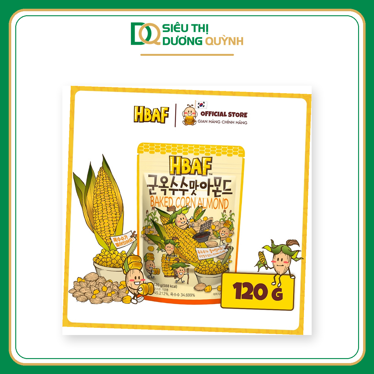 Hạnh nhân bắp nướng HBAF 40g