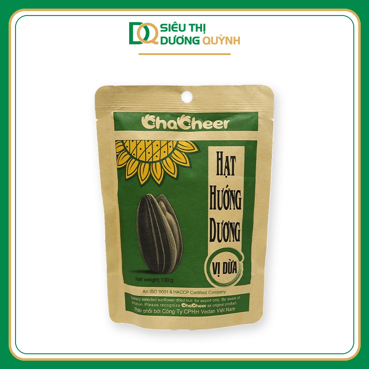 Hạt hướng dương chacheer vị dừa 130g