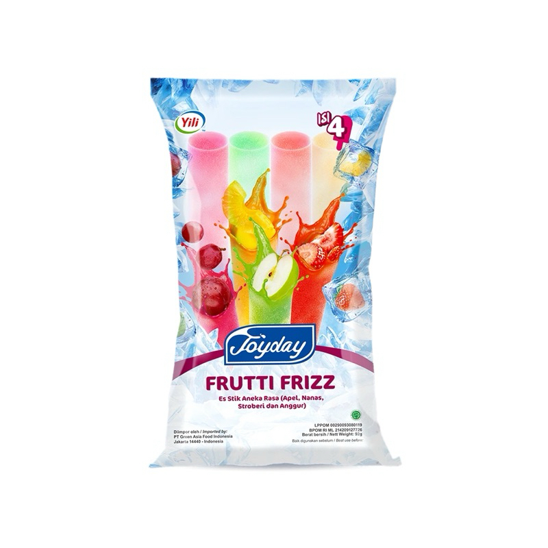 Kem que Joyday Frutti Frizz táo, dứa, dâu và nho 92g 1