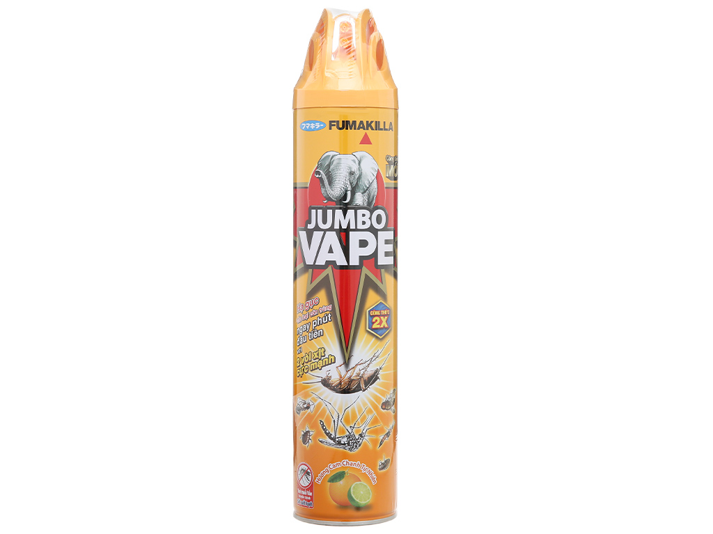 Bình xịt côn trùng Jumbo Vape G hương cam chanh 600ml 1
