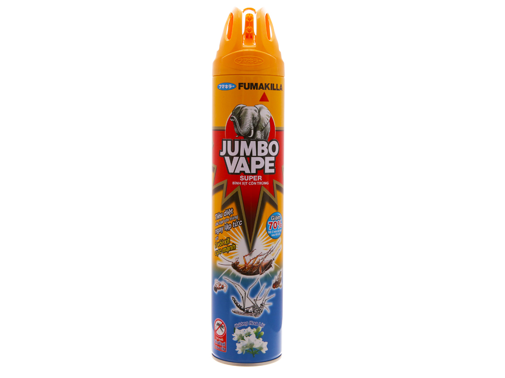Bình xịt côn trùng Jumbo Vape G4 hương hoa lài 600ml 1