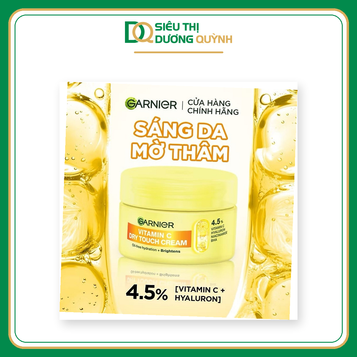 Kem dưỡng Garnier Vitamin C Mochi Dry Touch 4,5% 30ml