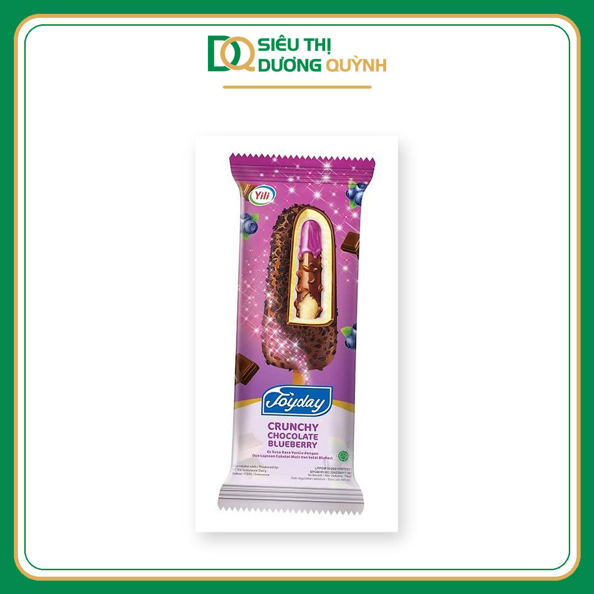 Kem que Joyday Crunchy Chocolate Blueberry vị việt quất
