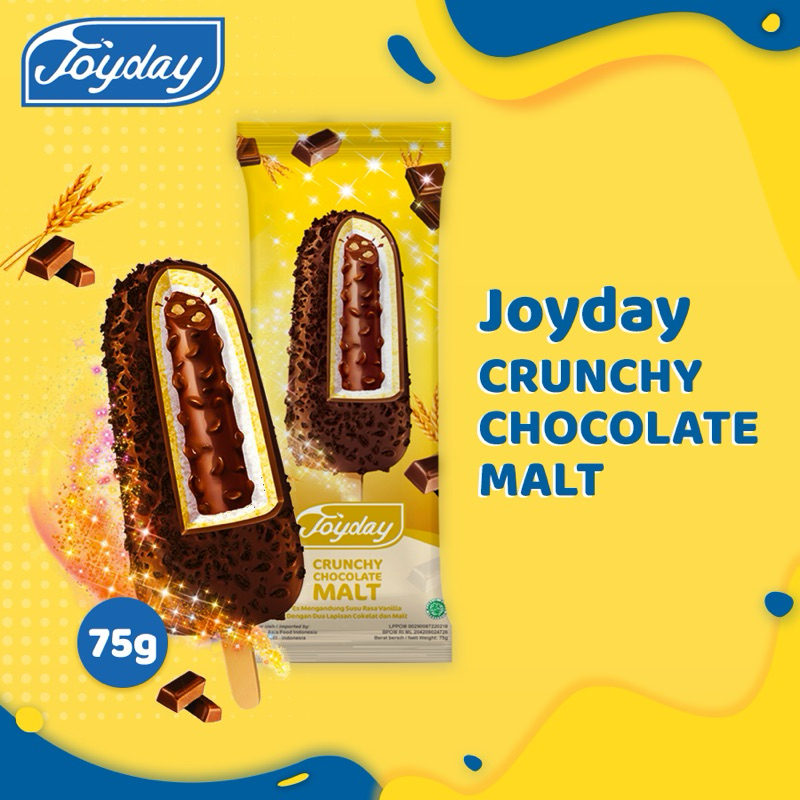 Kem que Joyday Crunchy Chocolate Malt vị mạch nha socola 1