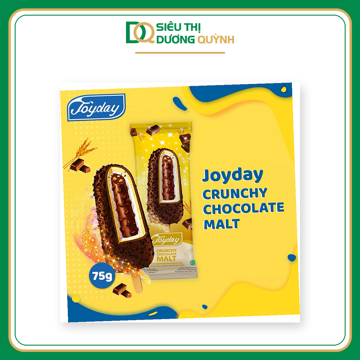 Kem que Joyday Crunchy Chocolate Malt vị mạch nha socola