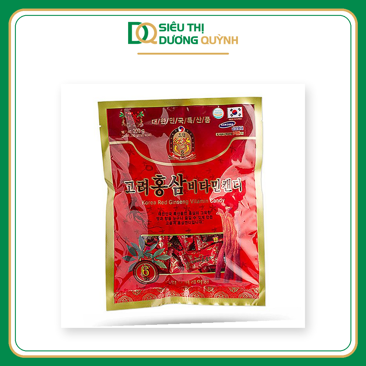 Kẹo hồng sâm Hàn Quốc 200g