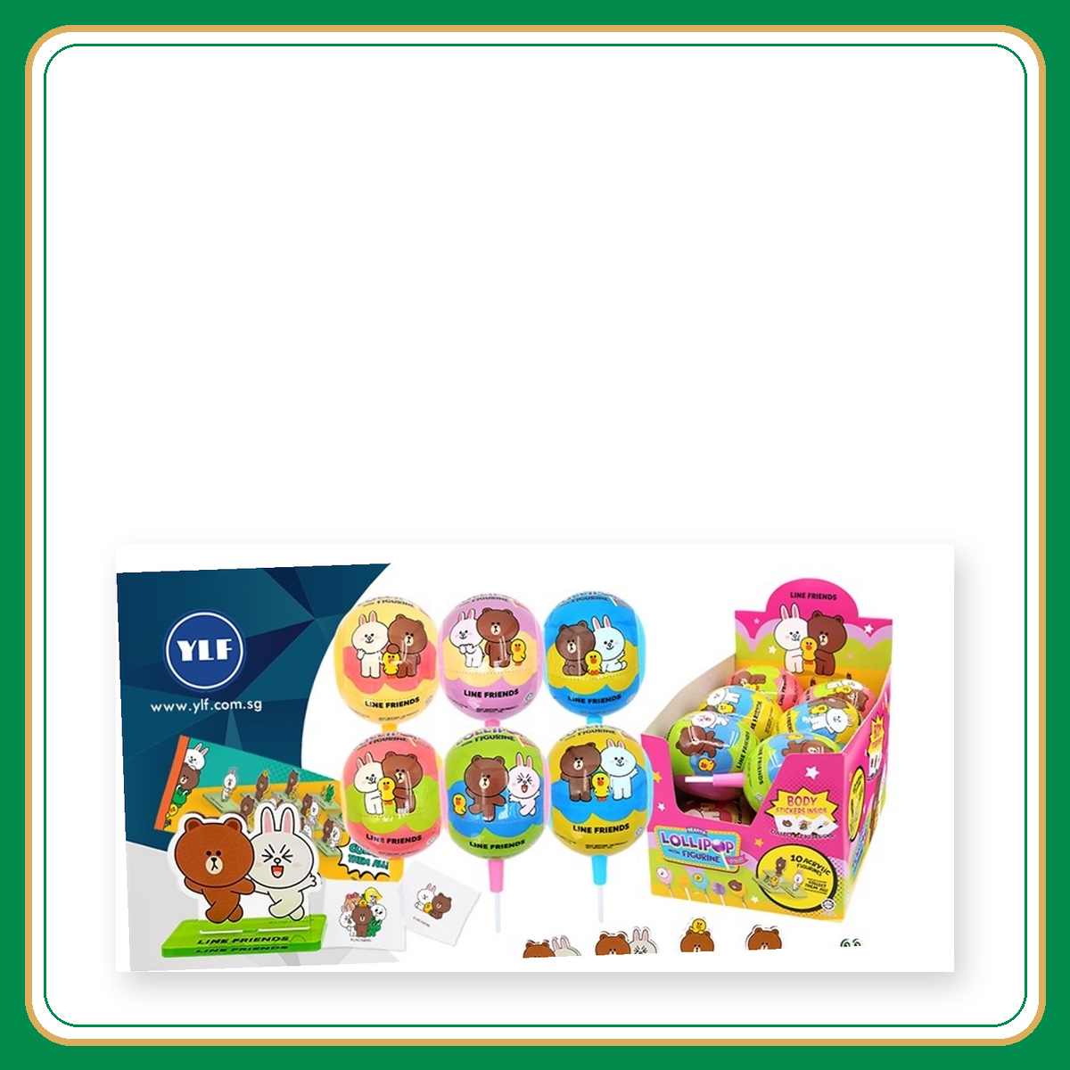 Kẹo Mút Kèm Mô Hình Line Friends