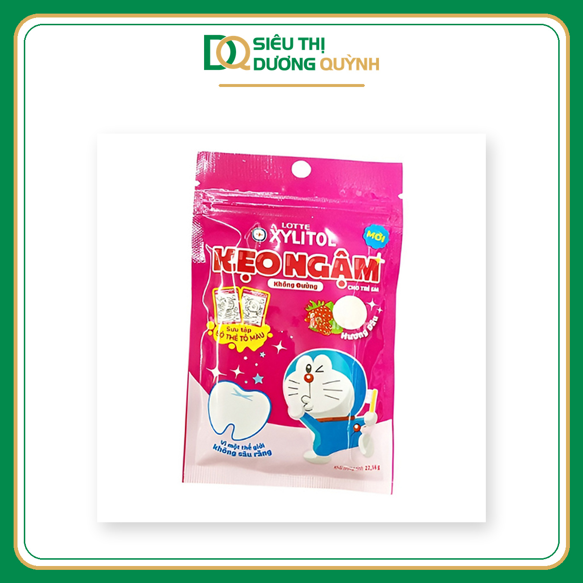 Kẹo ngậm không đường Xylitol hương dâu