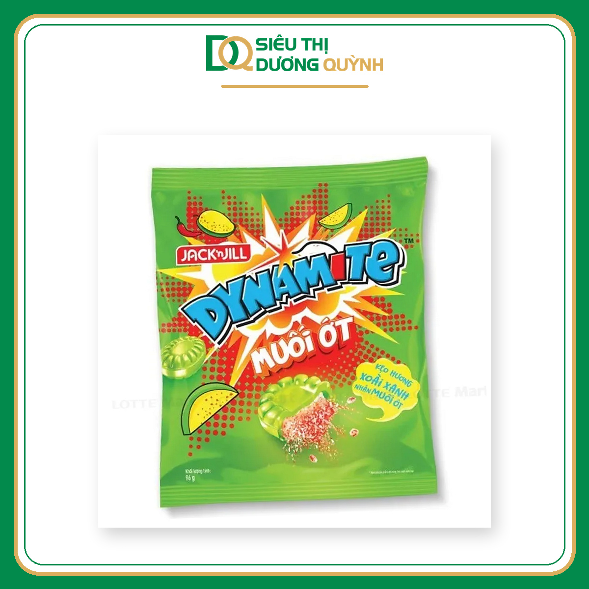 Kẹo Dynamite xoài xanh nhân muối ớt 96g