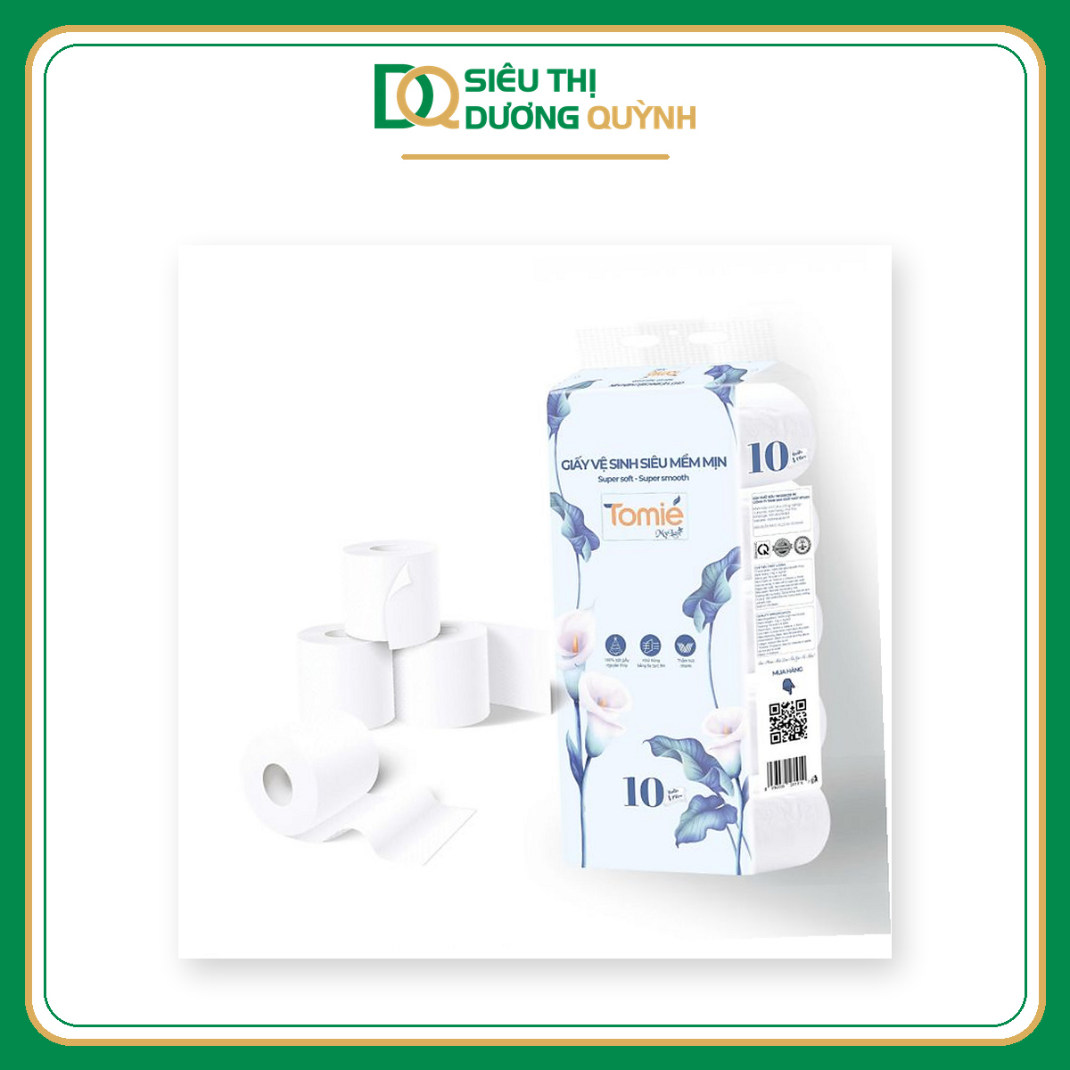 Giấy vệ sinh Tomié Original dây 10 cuộn