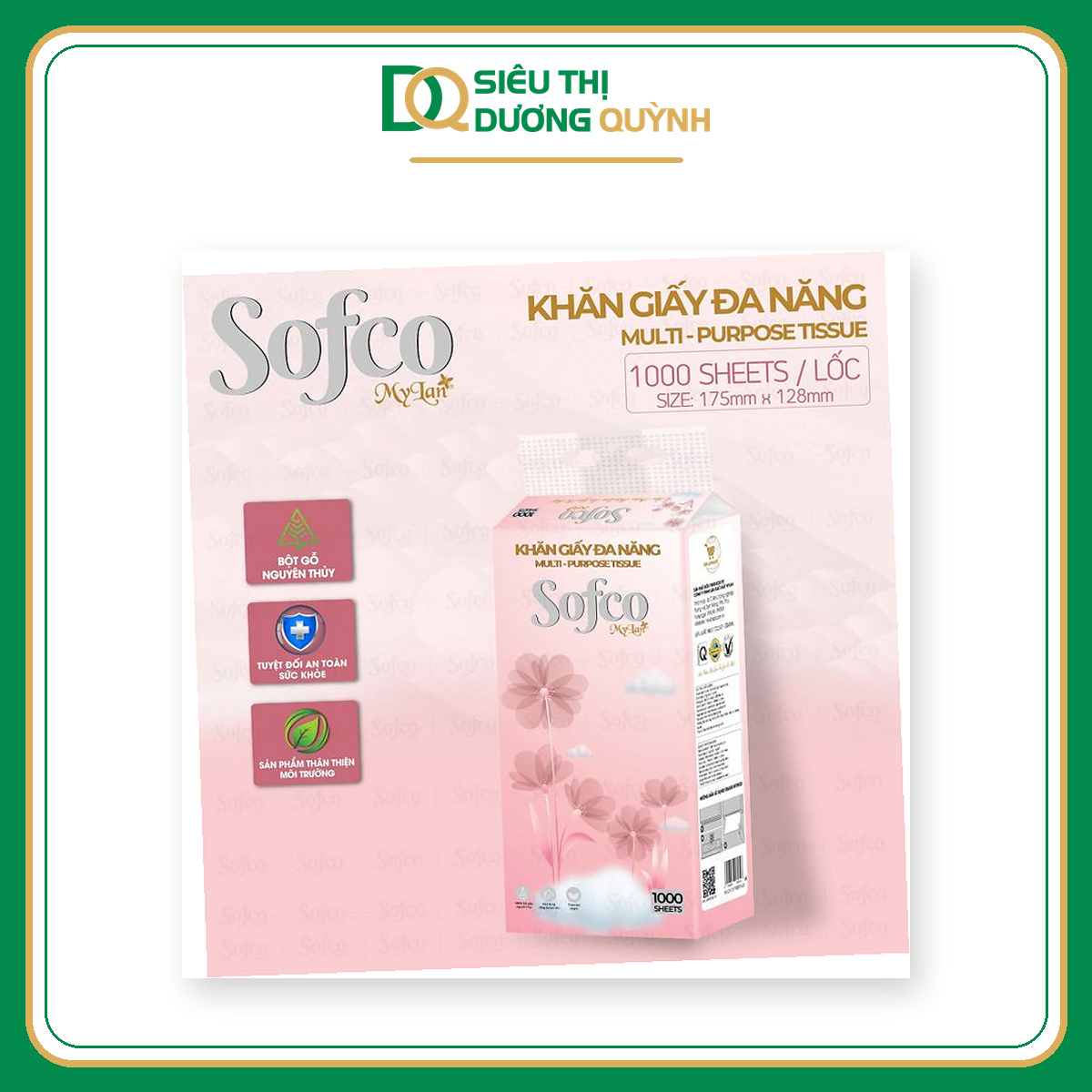 Khăn giấy đa năng rút đáy Sofco 1000