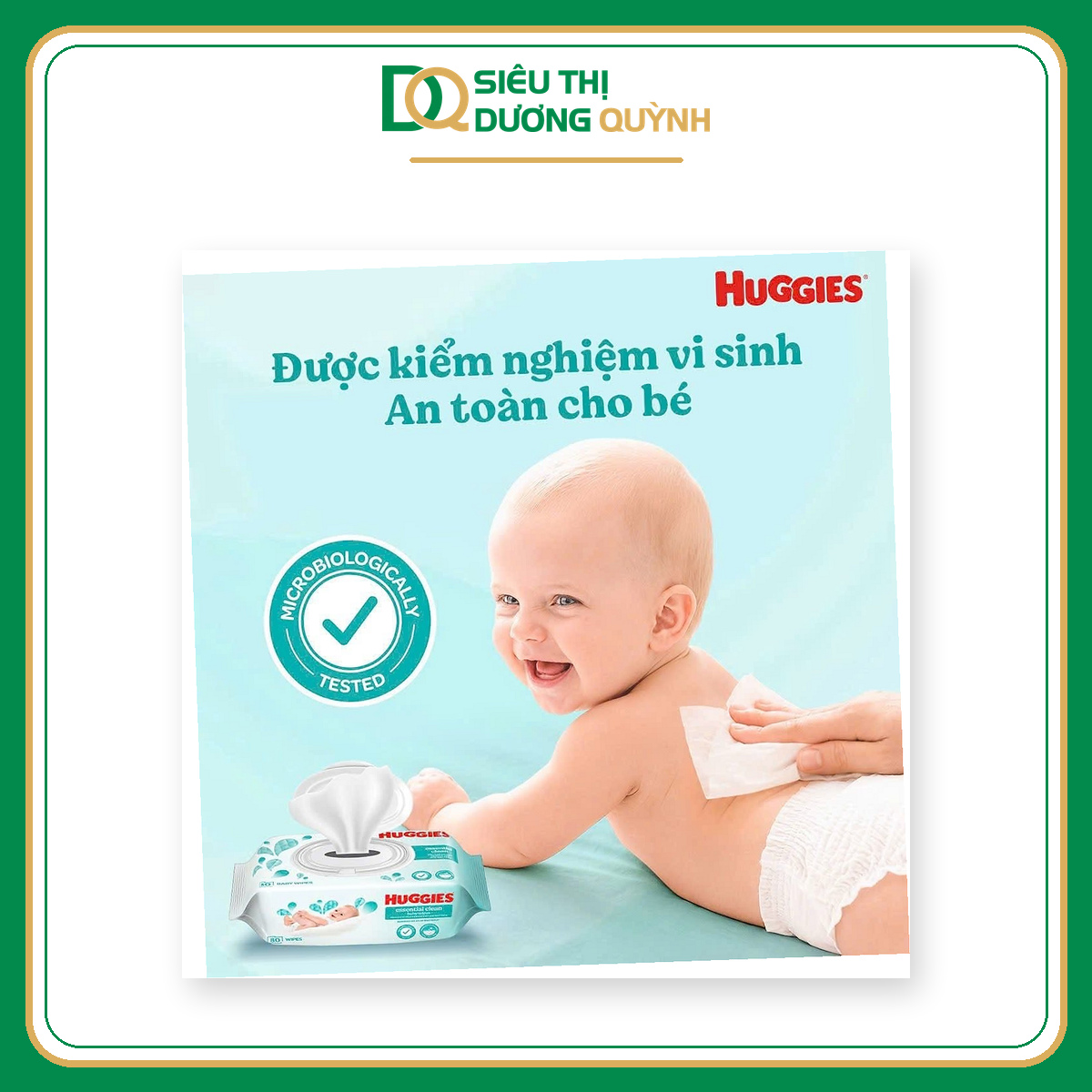 Khăn ướt em bé Huggies Essential Clean 80