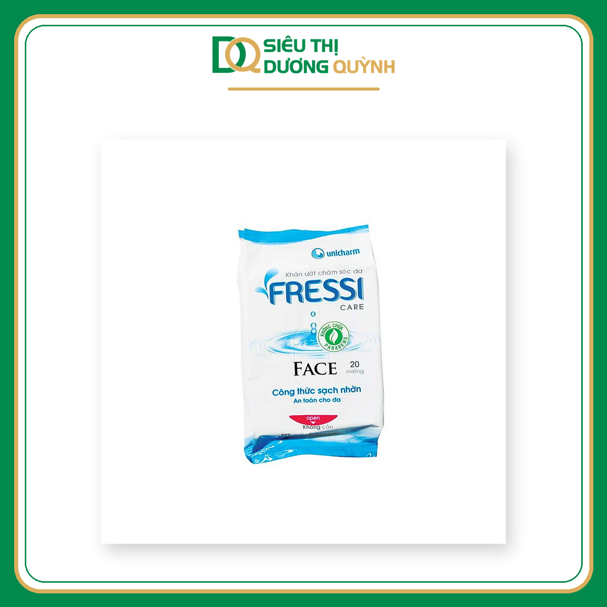 Khăn ướt chăm sóc da Fressi Care Face 20 miếng