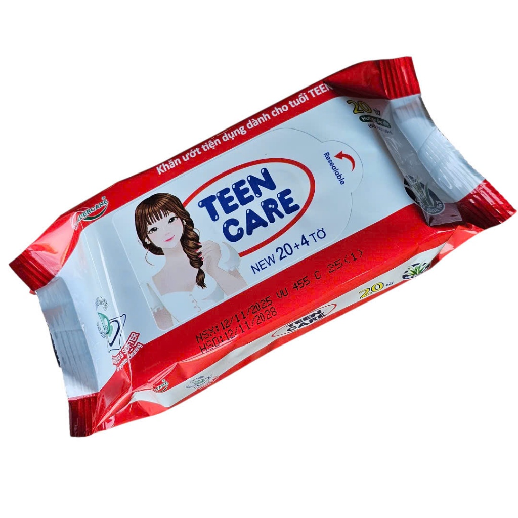 Khăn ướt Teen Care đỏ 20+4 tờ 1