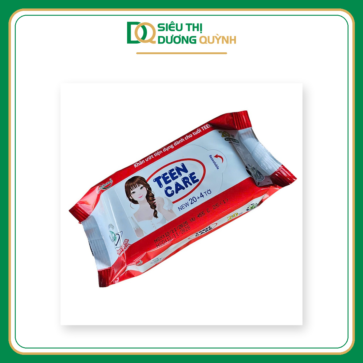 Khăn ướt Teen Care đỏ 20+4 tờ