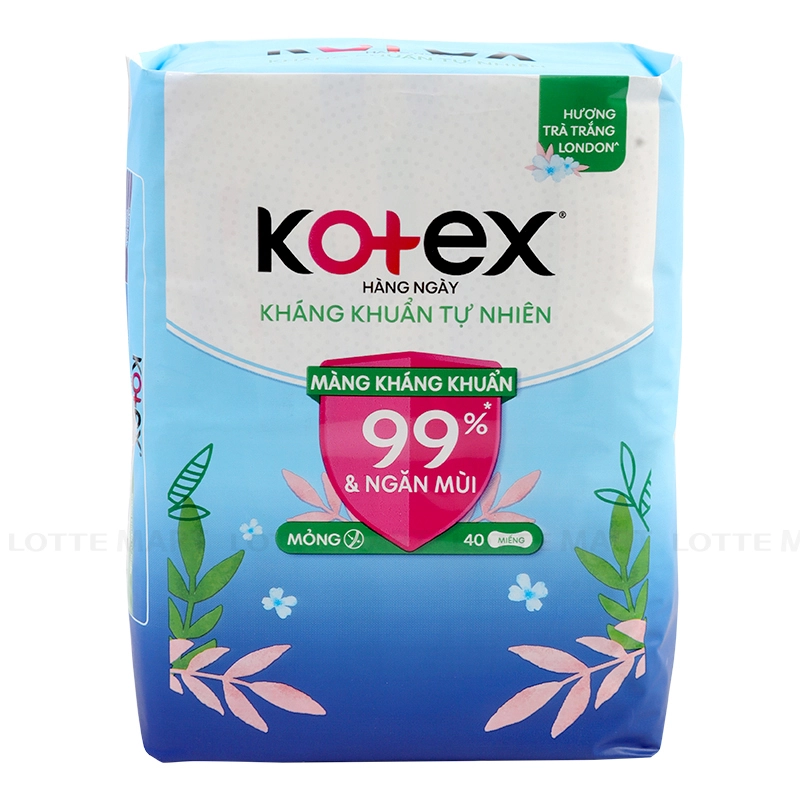 Băng vệ sinh hằng ngày Kotex kháng khuẩn tự nhiên 40 miếng 1